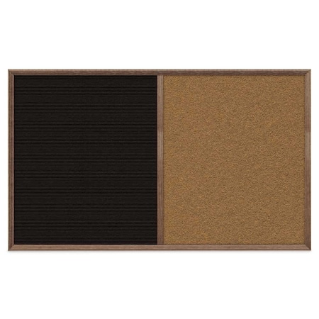 United Visual Products Slim Style Indoor Enclosed Corkboard, 18 UV501SCH-BLACK-BLACK